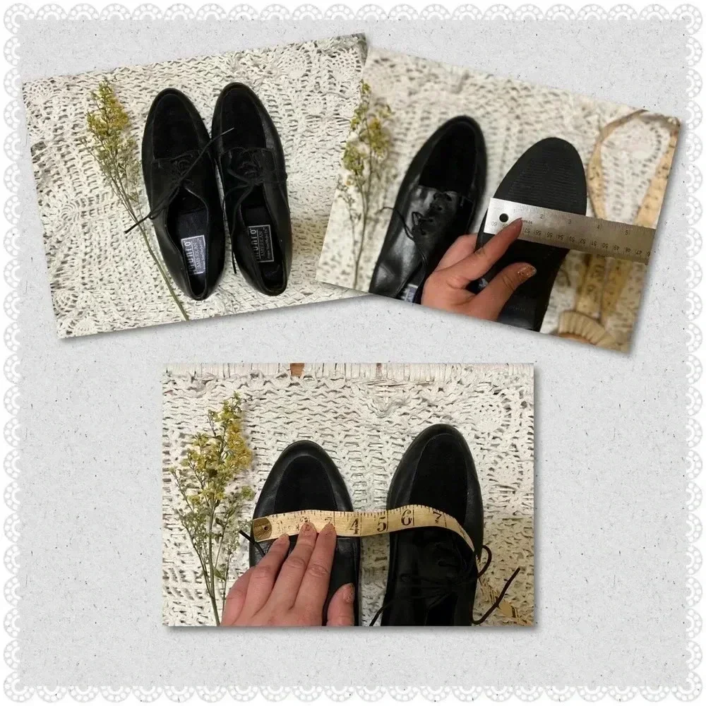 Munro | Black Leather Fur Loafers Flats Oxford Shoes